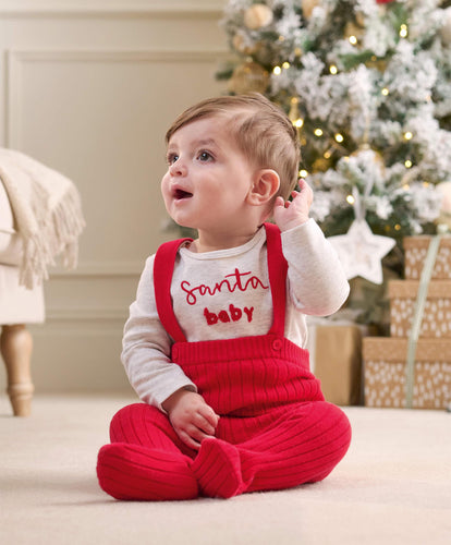 Mamas & Papas Outfits & Sets Christmas Bodysuit & Dungaree Set