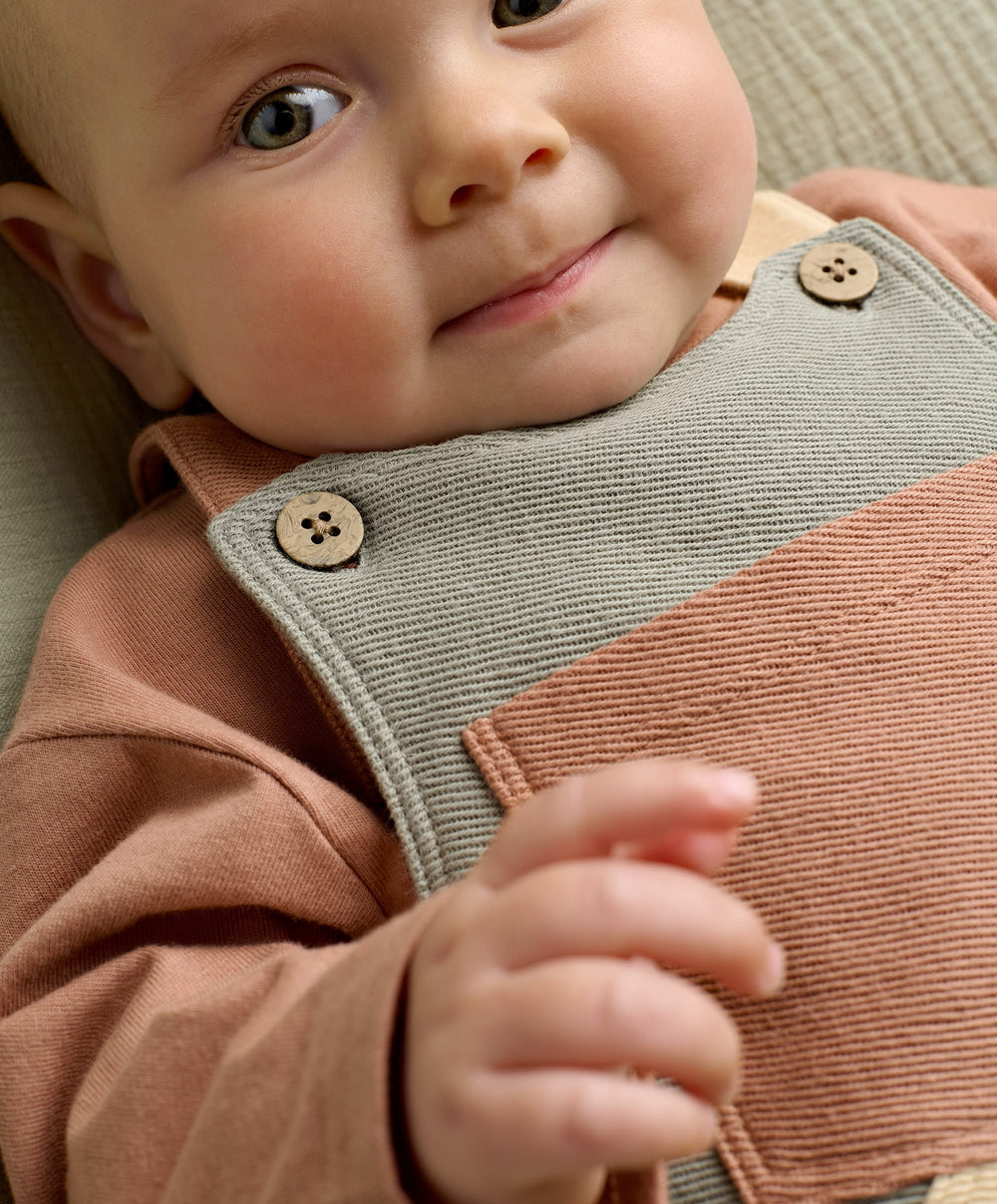 Mamas &amp; Papas Outfits &amp; Sets Colour Block Dungaree Outfit Set
