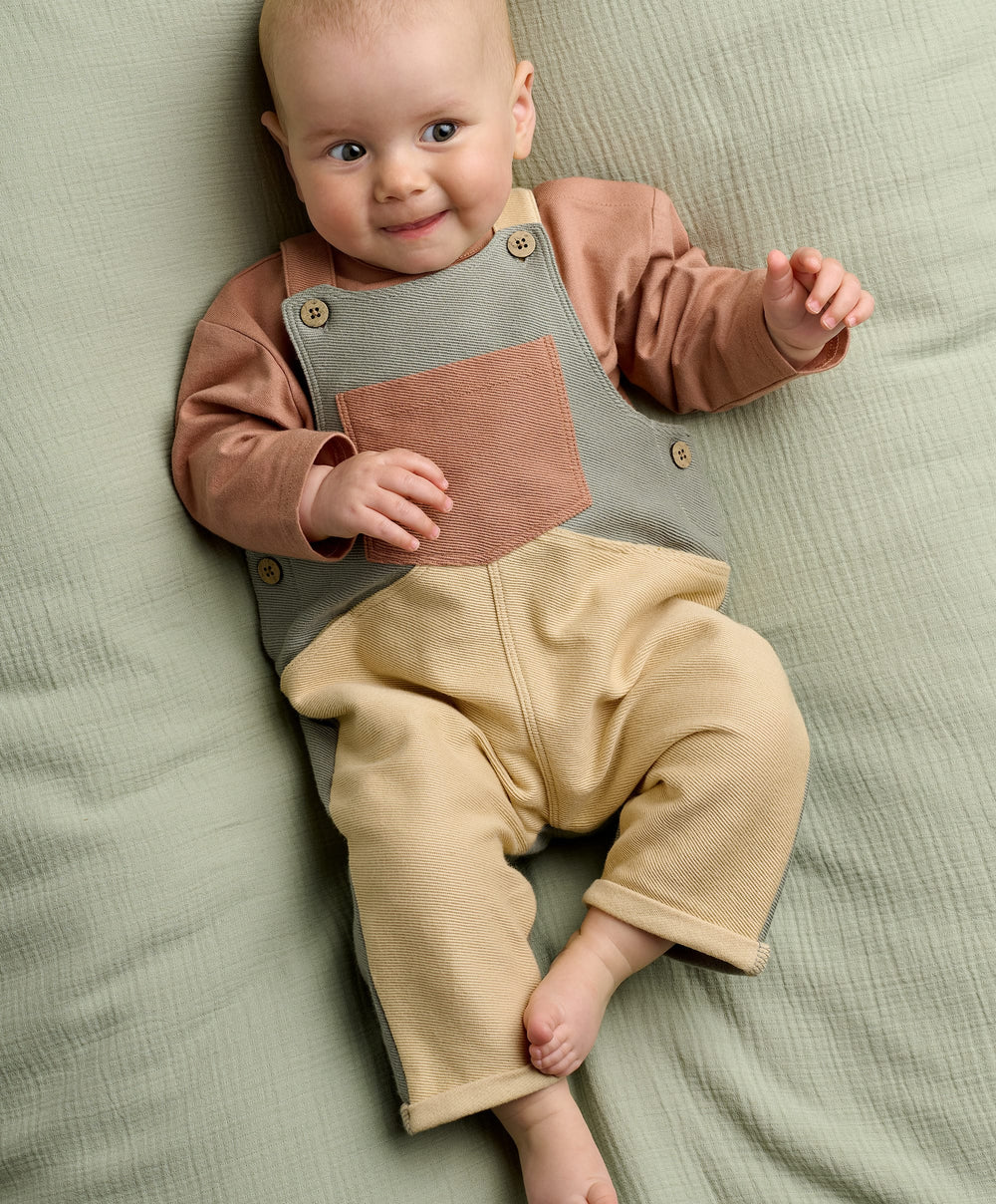 Mamas &amp; Papas Outfits &amp; Sets Colour Block Dungaree Outfit Set