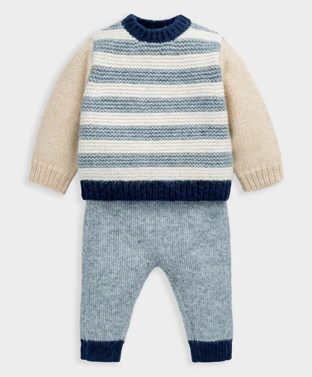 Mamas &amp; Papas Outfits &amp; Sets Colour Block Jumper &amp; Leggings Outfit Set