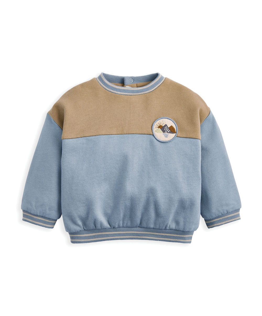 Mamas &amp; Papas Outfits &amp; Sets Colour Block Sweatshirt &amp; Leggings Set (2 Pieces) - Beige