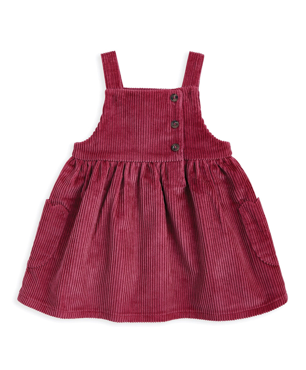 Mamas &amp; Papas Outfits &amp; Sets Cord Pinny Dress &amp; Floral Bodysuit Set (2 Pieces)