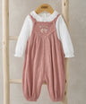 Mamas & Papas Outfits & Sets Crinkle Dungarees & Bodysuit Outfit Set - Pink