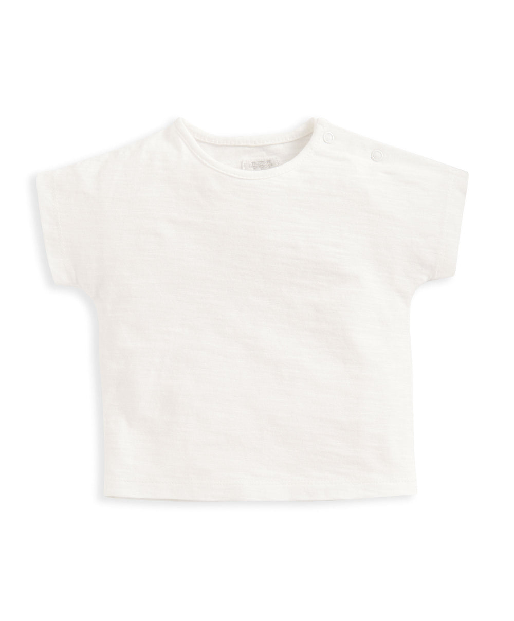 Mamas &amp; Papas Outfits &amp; Sets Denim Dungarees and White T Shirt - 2 Piece Set