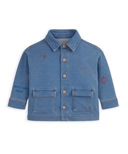 Mamas & Papas Outfits & Sets Denim Shacket & T-Shirt