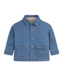 Mamas & Papas Outfits & Sets Denim Shacket & T-Shirt