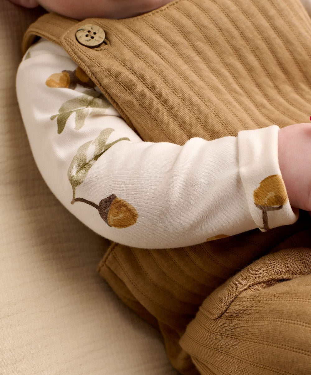 Mamas &amp; Papas Outfits &amp; Sets Dungaree &amp; Acorn Bodysuit Outfit Set