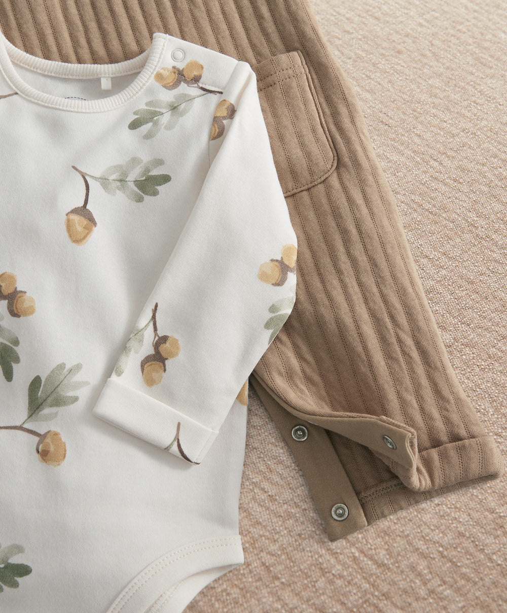 Mamas &amp; Papas Outfits &amp; Sets Dungaree &amp; Acorn Bodysuit Outfit Set