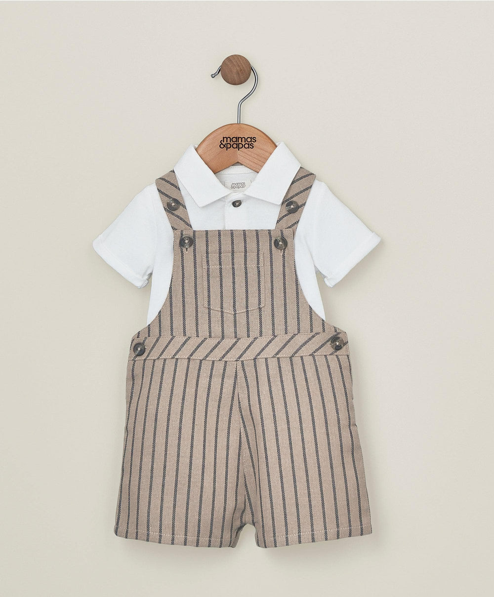 Mamas &amp; Papas Outfits &amp; Sets Dungaree &amp; T-Shirt Outfit Set