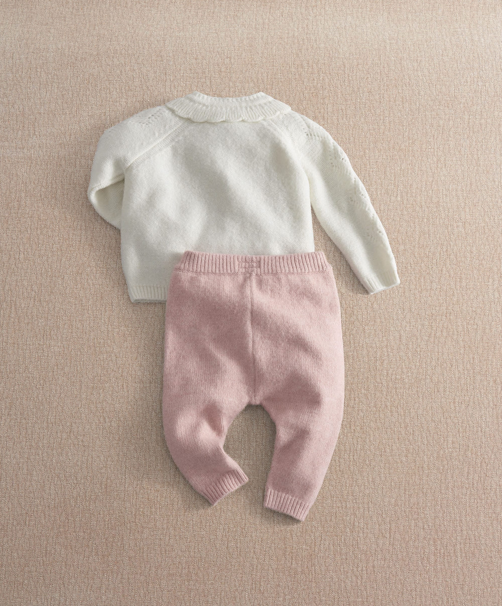 Mamas &amp; Papas Outfits &amp; Sets Embroidered Knit Cardigan &amp; Legging Set (2 Pieces)
