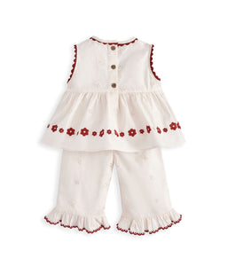 Mamas & Papas Outfits & Sets Embroidery Top & Trouser Set
