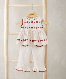 Mamas & Papas Outfits & Sets Embroidery Top & Trouser Set