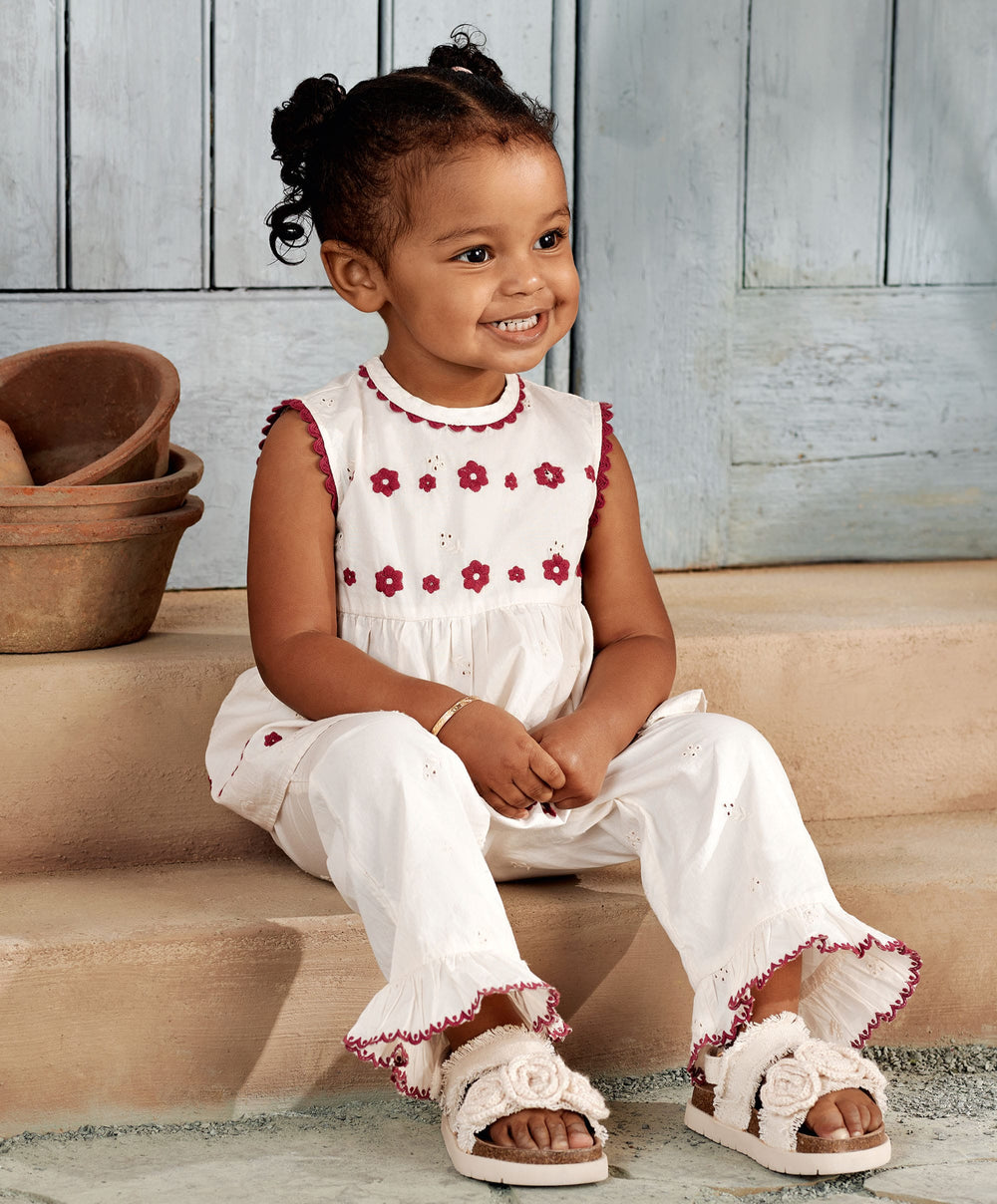Mamas &amp; Papas Outfits &amp; Sets Embroidery Top &amp; Trouser Set