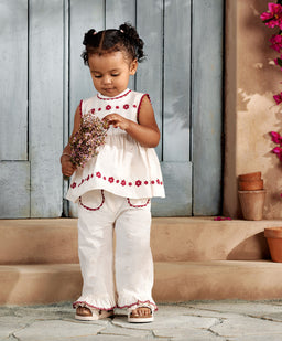 Mamas & Papas Outfits & Sets Embroidery Top & Trouser Set