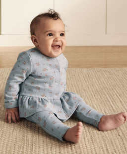 Mamas & Papas Outfits & Sets Floral Ribbed Top & Leggings Outfit Set