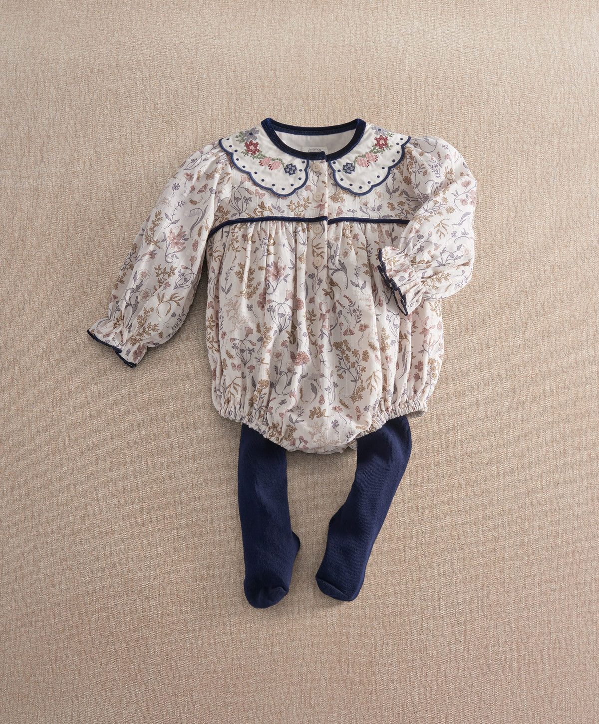 Mamas & Papas Outfits & Sets Floral Romper & Tights