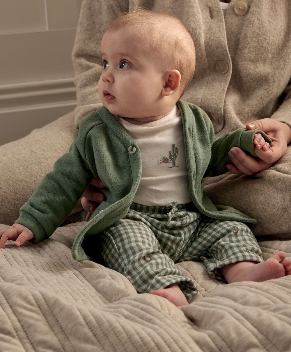 Mamas &amp; Papas Outfits &amp; Sets Gingham Jacket, Trousers &amp; Bodysuit Set
