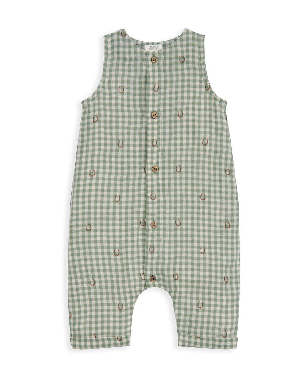 Mamas &amp; Papas Outfits &amp; Sets Gingham Romper &amp; Bodysuit