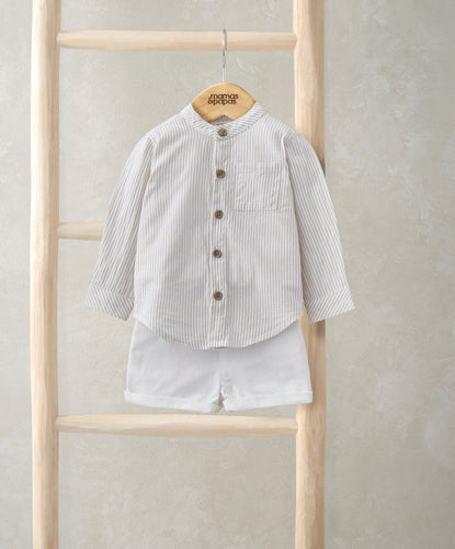 Mamas & Papas Outfits & Sets Grandad Collar Shirt & Shorts Set (2 Pieces)