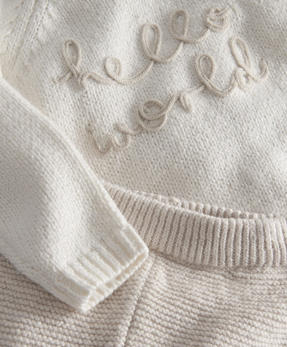Mamas &amp; Papas Outfits &amp; Sets Hello World Knit Set (2 Piece)