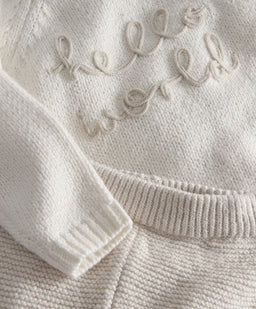 Mamas & Papas Outfits & Sets Hello World Knit Set (2 Piece)