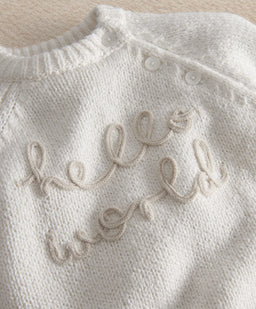 Mamas & Papas Outfits & Sets Hello World Knit Set (2 Piece)