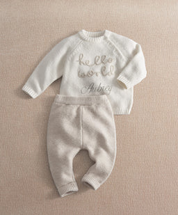 Mamas & Papas Outfits & Sets Hello World Knit Set (2 Piece)