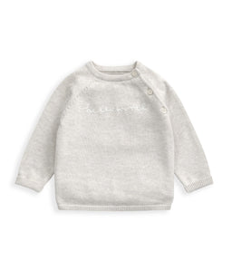 Mamas & Papas Outfits & Sets Hello World Knit Set (2 Piece) - Beige