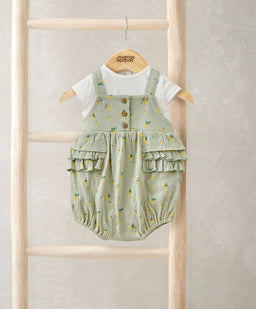 Mamas & Papas Outfits & Sets Hibiscus Bodysuit & Romper Outfit Set
