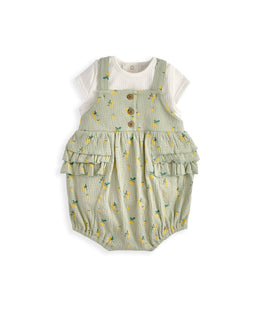 Mamas & Papas Outfits & Sets Hibiscus Bodysuit & Romper Outfit Set
