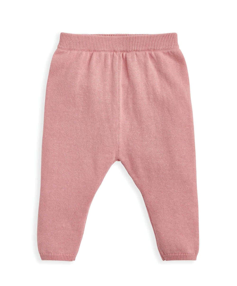 Mamas &amp; Papas Outfits &amp; Sets Jacquard Knit Cardigan &amp; Leggings Set (2 Pieces) - Pink