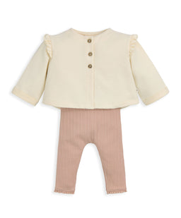 Mamas & Papas Outfits & Sets Jersey Jacket, Leggings & Daisy Bodysuit