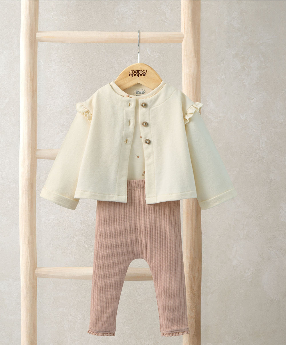 Mamas &amp; Papas Outfits &amp; Sets Jersey Jacket, Leggings &amp; Daisy Bodysuit