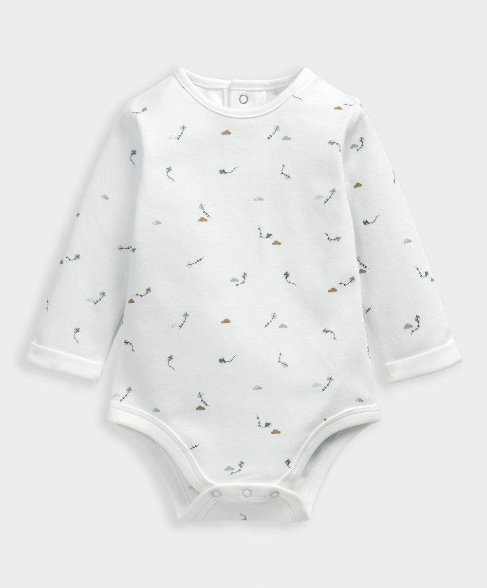 Mamas &amp; Papas Outfits &amp; Sets Kite Print Bodysuit &amp; Velour Dungarees Set