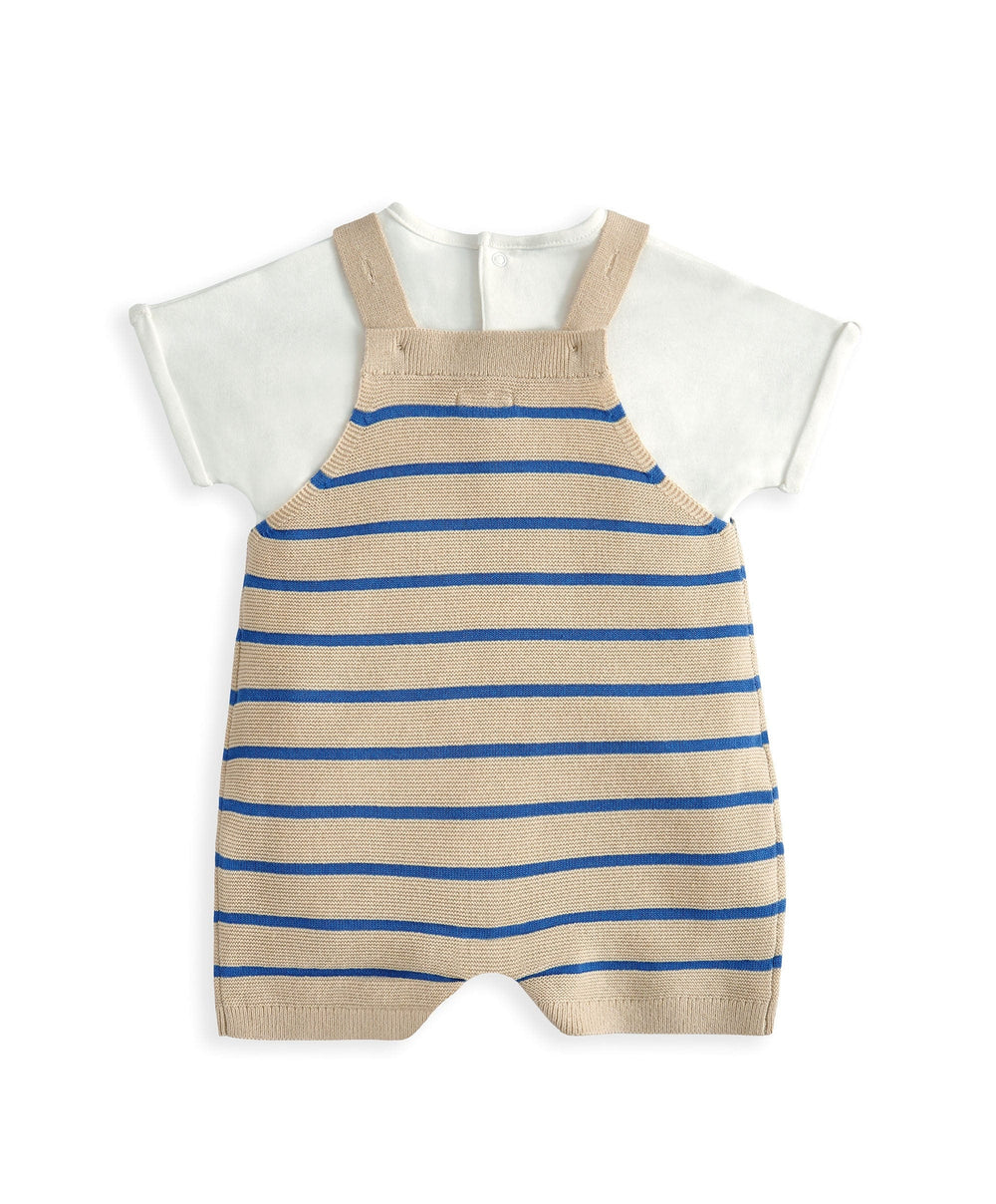 Mamas &amp; Papas Outfits &amp; Sets Knitted Dungarees &amp; T-Shirt Set
