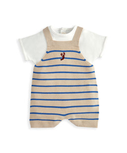 Mamas & Papas Outfits & Sets Knitted Dungarees & T-Shirt Set