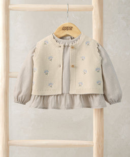 Mamas & Papas Outfits & Sets Knitted Girls Waistcoat & Top Set
