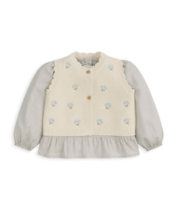 Mamas & Papas Outfits & Sets Knitted Girls Waistcoat & Top Set