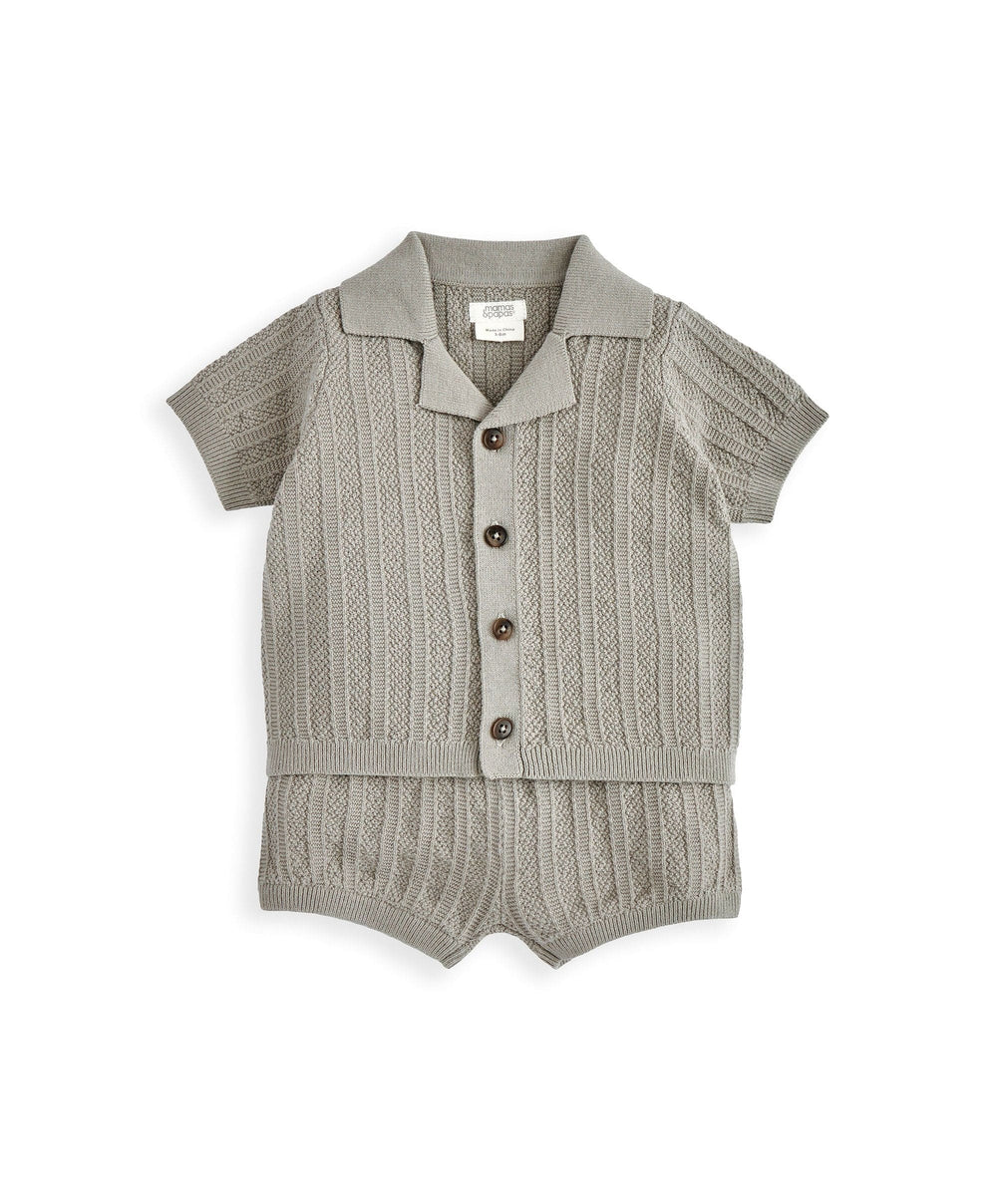 Mamas &amp; Papas Outfits &amp; Sets Knitted Shirt &amp; Shorts Outfit Set