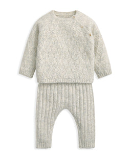 Mamas & Papas Outfits & Sets Knitted Top & Leggings Set (2 Pieces) – Grey Marl
