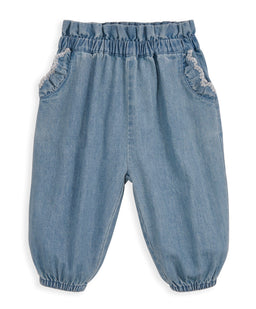 Mamas & Papas Outfits & Sets Knitted Waistcoat & Denim Trousers