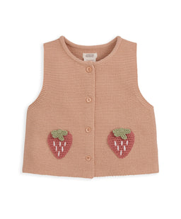 Mamas & Papas Outfits & Sets Knitted Waistcoat & Denim Trousers