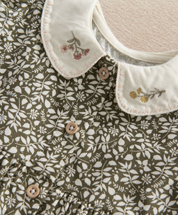 Mamas & Papas Outfits & Sets Leaf Print Dress & Tights Set
