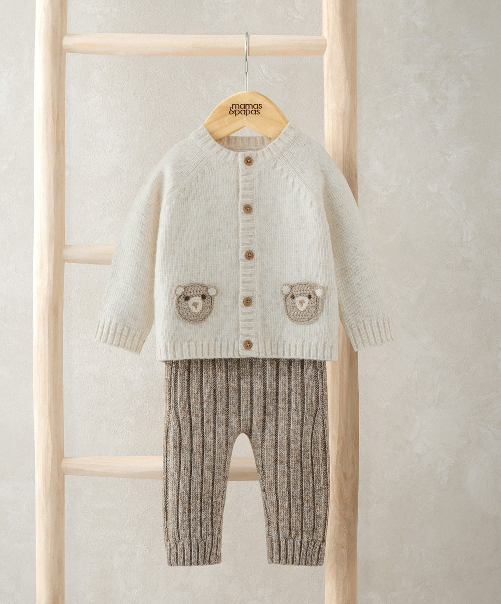 Mamas &amp; Papas Outfits &amp; Sets Me &amp; You Bear Cardigan &amp; Leggings Outfit Set