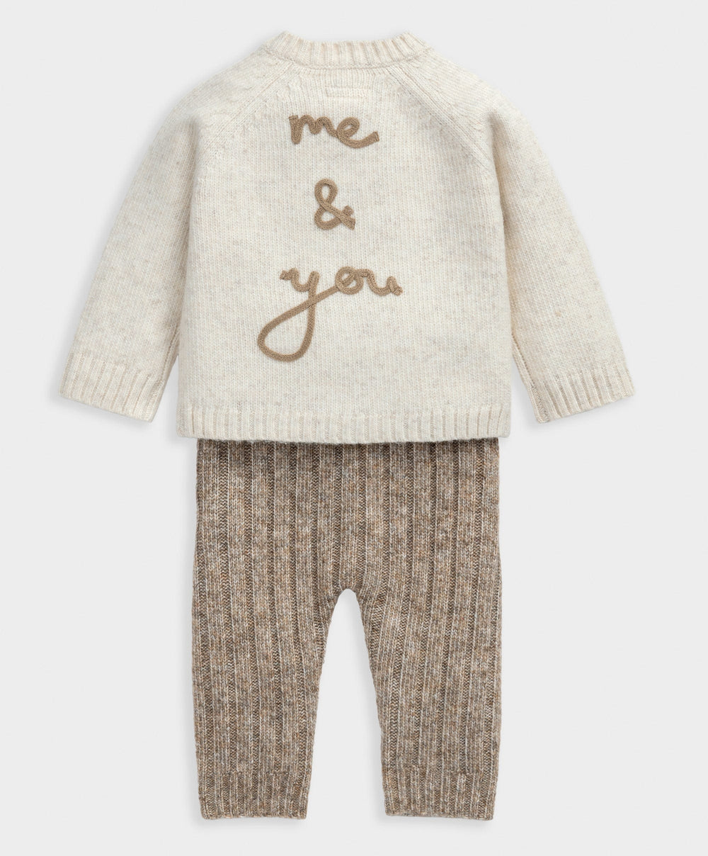 Mamas &amp; Papas Outfits &amp; Sets Me &amp; You Bear Cardigan &amp; Leggings Outfit Set