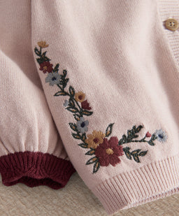 Mamas & Papas Outfits & Sets Pink Embroidered Knit Set (2 Pieces)