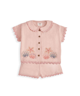 Mamas & Papas Outfits & Sets Pink Resort Shirt & Shorts Outfit Set