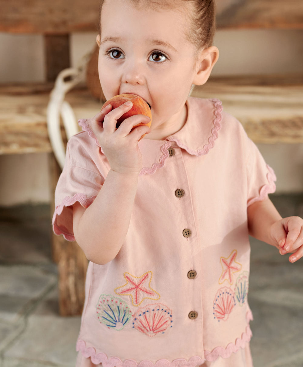 Mamas &amp; Papas Outfits &amp; Sets Pink Resort Shirt &amp; Shorts Outfit Set