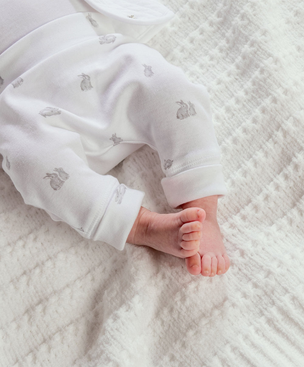 Mamas &amp; Papas Outfits &amp; Sets Quilted Jacket, Bodysuit &amp; Bottoms Set (3 Pieces) – Bunny Print