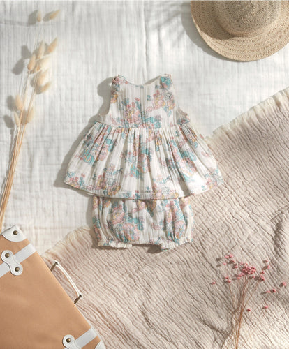 Mamas & Papas Outfits & Sets Rose Top & Bloomers Outfit Set